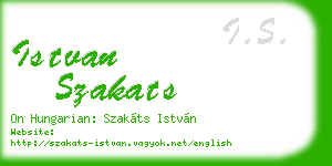 istvan szakats business card